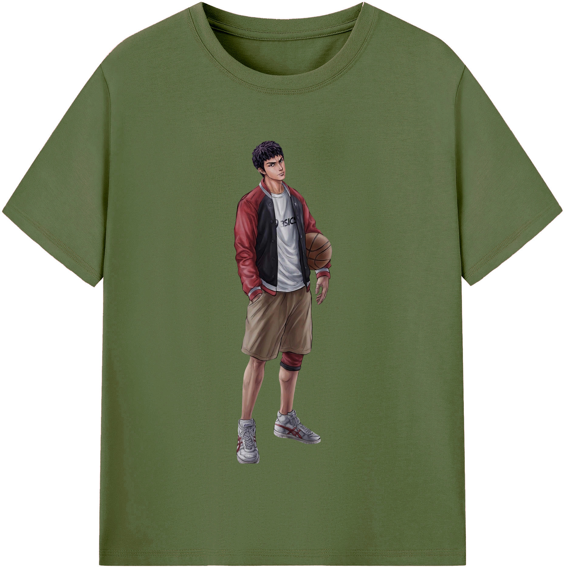 SLAM DUNK／スラムダンク 綿100％半袖Tシャツ（フロントプリント）